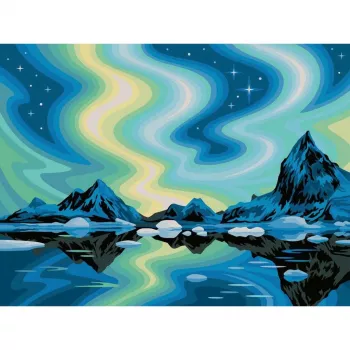 Conjunto de pintura Ravensburger CreArt Canvas Edition Northern Lights da Ravensburger (MPN 23907)