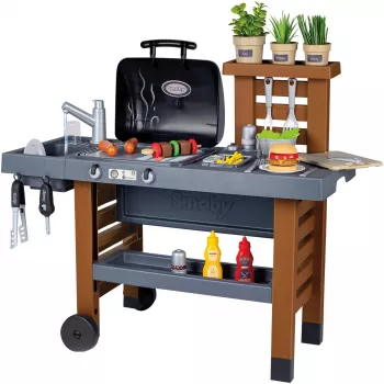 Cozinha de jardim, cozinha de brincar cinzento/castanho