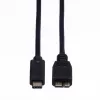 ROLINE - Cabo USB - Micro-USB 3.0 Type-B (M) para USB Type-C (M) - 1 m - preto (11.02.9006)