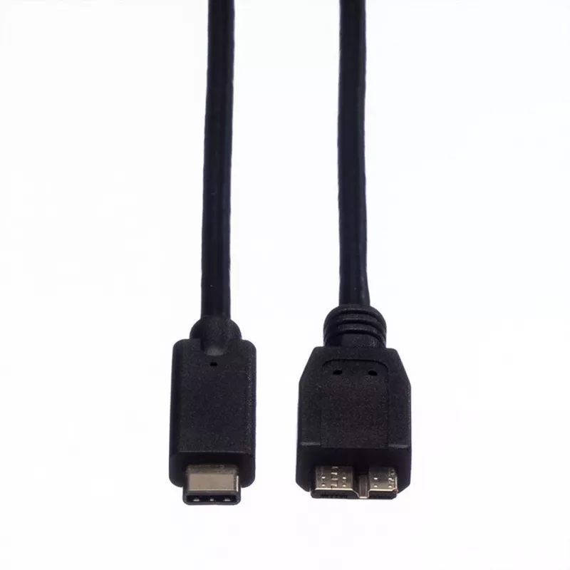 ROLINE - Cabo USB - Micro-USB 3.0 Type-B (M) para USB Type-C (M) - 1 m - preto (11.02.9006)
