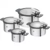 ZWILLING SIMPLIFY 66870-004-0 conjunto de panelas aço inoxidável 4 peças prateado preto