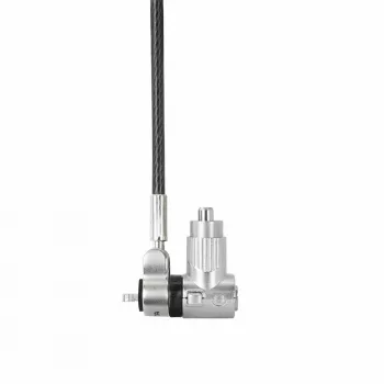 DICOTA D32068 cadeado de cabo universal mini para portátil, 0,3 m, 3 cabeças intermutáveis, prateado