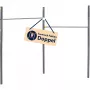 Barra horizontal Fabian Pro double, equipamento de fitness cinzento