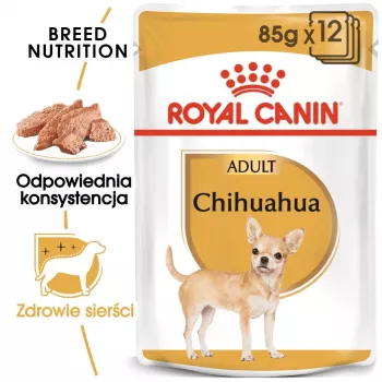 Ração húmida para cães Royal Canin Chihuahua Adult saqueta 85 g — aves, para chihuahuas adultos 1–1,9 kg