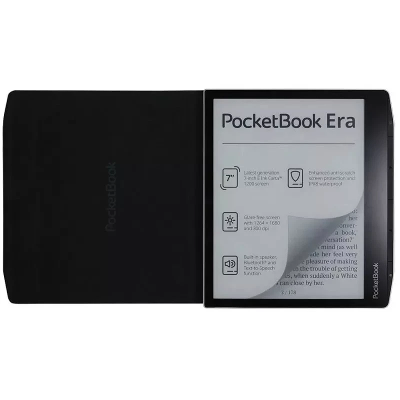 Capa PocketBook HN-QI-PU-700-BK-WW preta 7 polegadas