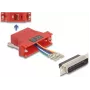 Delock 67094 Kit de montagem D-Sub 25 pinos macho para RJ12 fêmea, vermelho