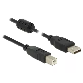 Cabo USB DeLOCK 0,5 m USB 2.0-A USB 2.0-B Preto