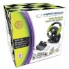 Esperanza EG104 High Octane volante com pedais, PC/PS3/Xbox 360, preto/verde