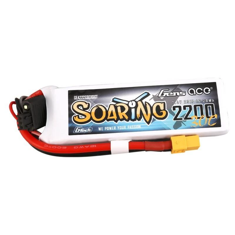 Bateria Gens Ace G-Tech Soaring 2200mAh 7.4V 30C 2S1P XT60