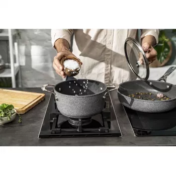 Panela BALLARINI 75002-826-0 2,67 L redonda cinzenta