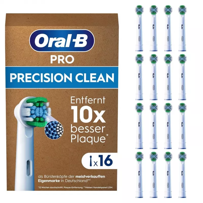Cabeças de escova Oral B Precision Clean pack de 16 branco