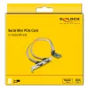 Placa DeLOCK Mini PCIe Full-Size para 2 x Série RS-232 D-Sub 9 pinos