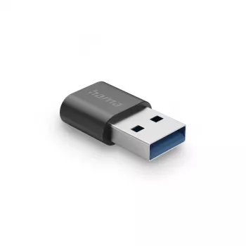 Adaptador USB Hama, ficha USB-A - conector fêmea USB-C, USB 3.2 Gen2, 10 Gbit/s