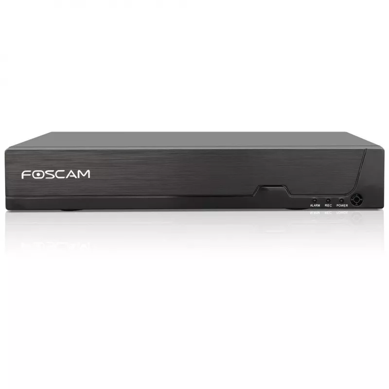 Gravador de vídeo em rede Foscam FN9108HE preto 8 canais, 5MP, PoE, HDMI+VGA