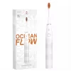 Escova de dentes sónica OCLEAN FLOW adultos — a pilhas, modo branqueador, temporizador integrado, velocidade ajustável, 255 mm de altura, branca, 0,13 kg, 1 cabo + 1 cabeça de escova