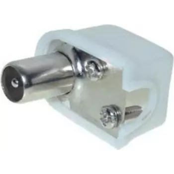 Ficha coaxial angular ShiverPeaks 82020-K — pequena ligação roscada, adaptador coaxial em ângulo reto