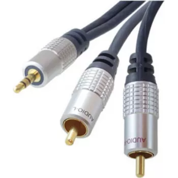 shiverpeaks sp-PROFESSIONAL Cabo de áudio 1,5 m 3,5 mm 2 x RCA azul - cromado (SP30832)