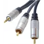 shiverpeaks sp-PROFESSIONAL Cabo de áudio 1,5 m 3,5 mm 2 x RCA azul - cromado (SP30832)