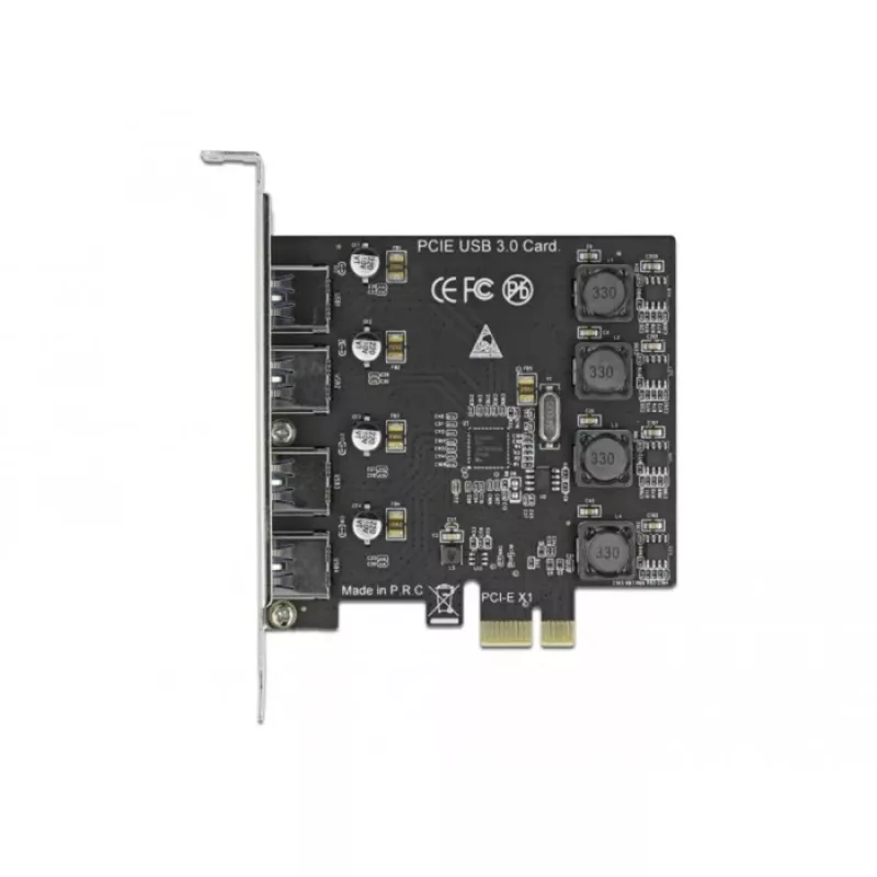 Placa Delock PCI Express x1 para 4 portas USB Type-A externas SuperSpeed USB