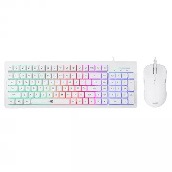 Conjunto teclado e rato Baracuda BGC-012 Orca White – conjunto de teclado e rato branco