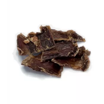Snack para cães BULT Eko Carne de vaca seca 70 g — snack de carne de vaca desidratada de um só ingrediente para cães, proteína 67,2%, gordura 15,7%