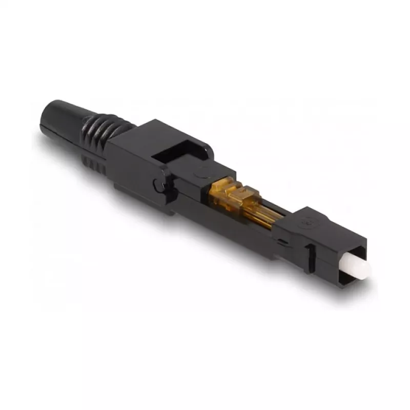 Conector rápido de fibra ótica DeLOCK SC simplex macho UPC para montagem no local