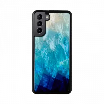 Capa para smartphone iKins para Samsung Galaxy S21+ – capa traseira de proteção, blue lake preto