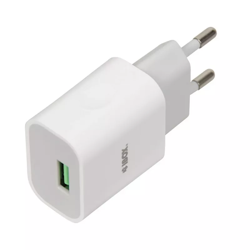 Carregador iBOX C-41 USB 2A, 1 porta USB, cabo microUSB, branco