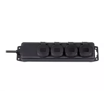 Tomada de extensão Brennenstuhl IP44 4 tomadas preto 2,0m H07RN-F 3G1,5 - Cabo de extensão - AC 230 V - Saídas: 4 - 2 m (1159960)