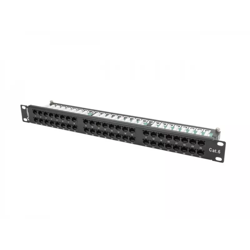 Lanberg PPU6-1048-B - Patch panel - 1U - 19 polegadas