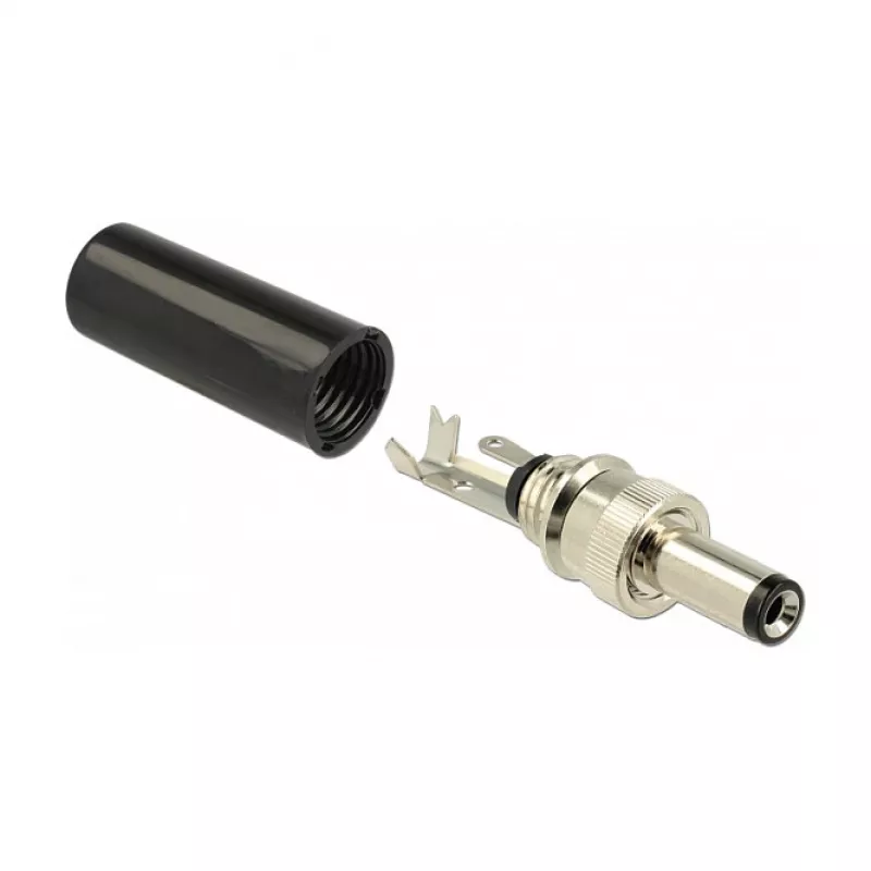 DeLOCK 89915 ficha DC 5,5 x 2,1 mm, 12 mm, para soldar, 2 A