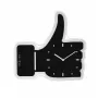 NeXtime Relógio de parede 3072zw Thumbs up, 40,5x41 cm, parede, preto/prateado