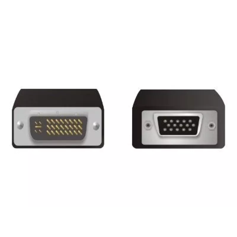 VGA 15 pinos conector fêmea para DVI 24+5 ficha DeLOCK 65016