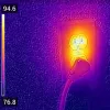 Câmara térmica compacta FLIR C3-X, matriz de plano focal não arrefecida de óxido de vanádio, 128 x 96 px, ecrã LCD integrado de 640 x 480, Wi-Fi, MSX, 1800 mAh, preta