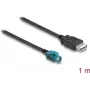 Cabo Delock HSD Z fêmea para USB 2.0 Type-A fêmea 1 m