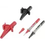 VOLTCRAFT conjunto de pinças de crocodilo conector fêmea 4 mm CAT III 1000 V, CAT IV 600 V conjunto de 6 MSS-103 (VC-8097030)