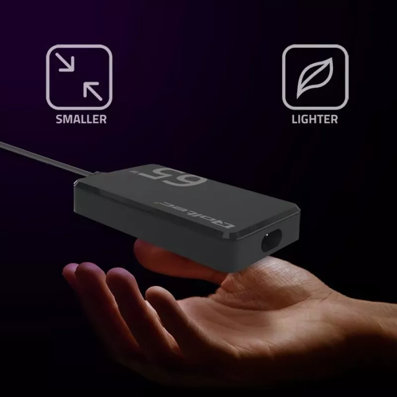 Carregador QOLTEC 65W GaN Super Fast fino PD 5-20V 3,25A USB-C