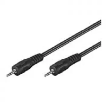 Cabo de ligação jack 3,5 mm Wentronic Goobay, preto, 1,5 m – ficha jack 3,5 mm (2 polos, mono) > ficha jack 3,5 mm (2 polos, mono) (50460)
