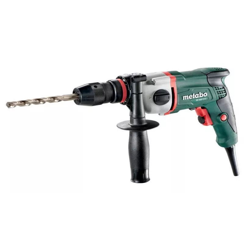 Berbequim elétrico Metabo BE 600/13-2 600 W, 2 velocidades, 2500 rpm, bucha de aperto rápido 1–13 mm