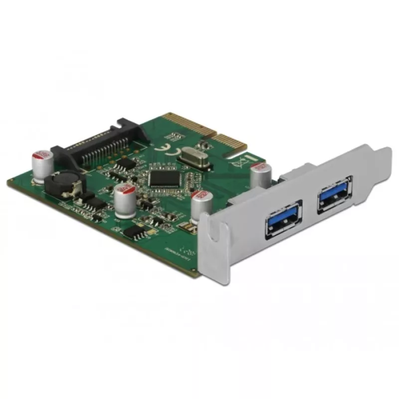 Placa Delock PCI Express x4 para 2 conectores USB 3.1 Gen 2 Type-A externos (90298)