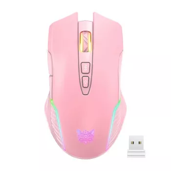 Rato gaming Onikuma CW905 rosa 2.4G sem fios