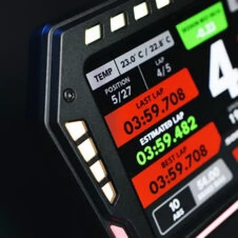 Ecrã SOELPEC XR-7, ecrã tátil de simracing, telemetria RGB - preto