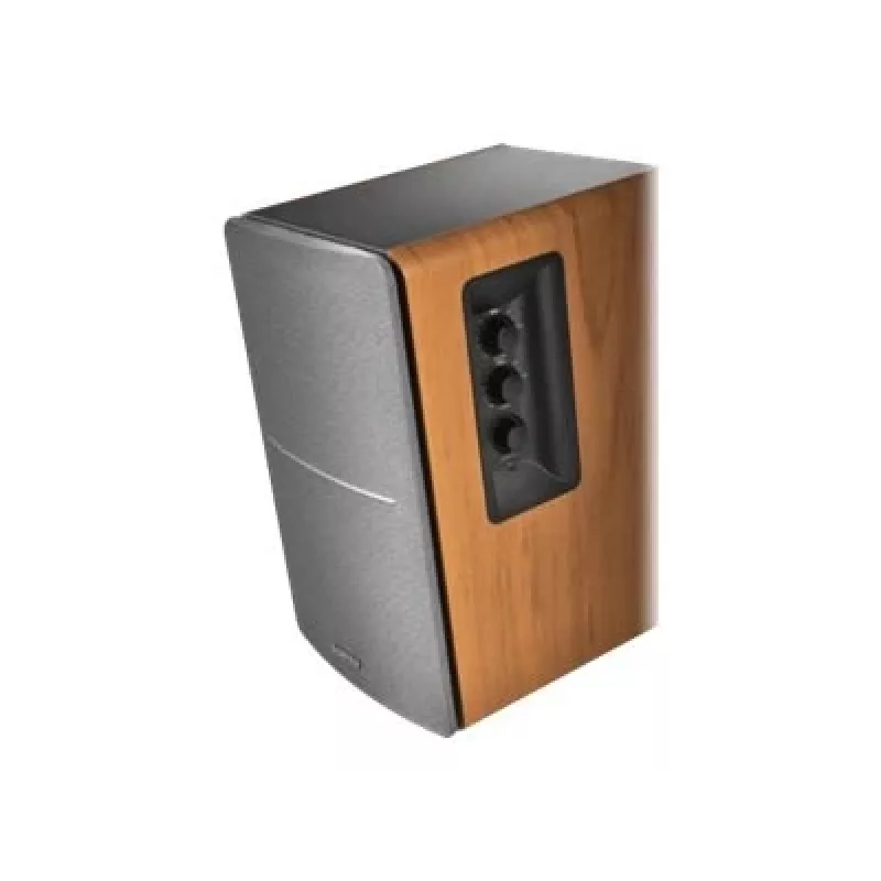 Sistema de altifalantes ativos de estante Edifier R1280T com controlo remoto e entradas RCA duplas - Brown Wood