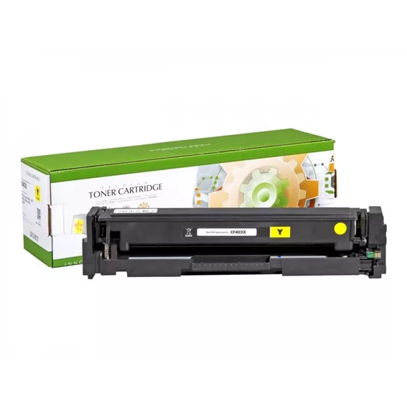 Cartucho de toner STATIC compatível com HP CF402X amarelo alta capacidade compatível 2.300 páginas