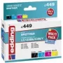 edding tinte EDD-449 preto, ciano, magenta, amarelo compatível com brother LC-123BK/C/M/