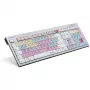 Teclado Logickeyboard Avid Pro Tools QWERTZ alemão preto prateado