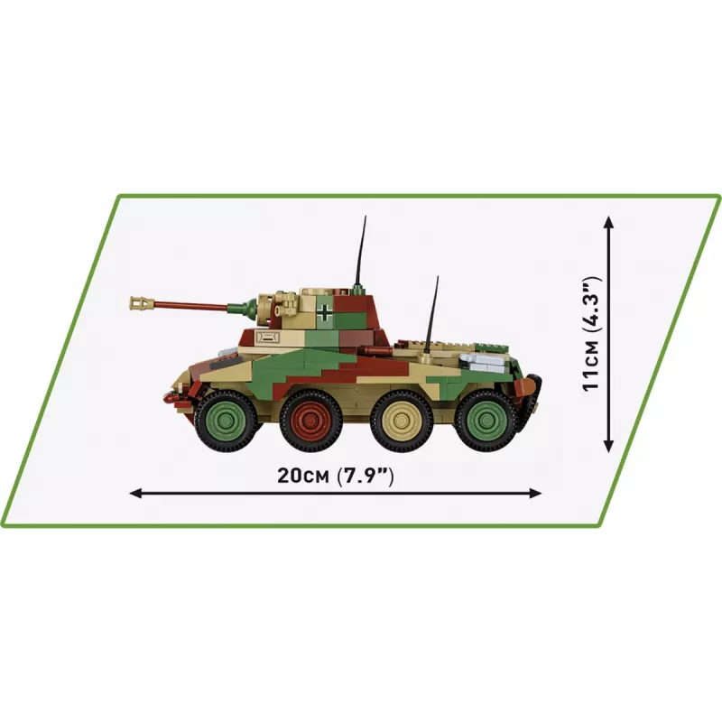 Cobi Historical Collection WWII Sd.Kfz 234/2 Puma veículo, multicolor