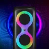 Centro de música portátil MANTA SPK0401B100 coluna Bluetooth, 100 W de potência máxima, rádio FM, karaoke, bateria incorporada, X-BASS