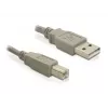 Cabo USB DeLOCK 82216 USB 2.0 3 m USB A USB B cinzento