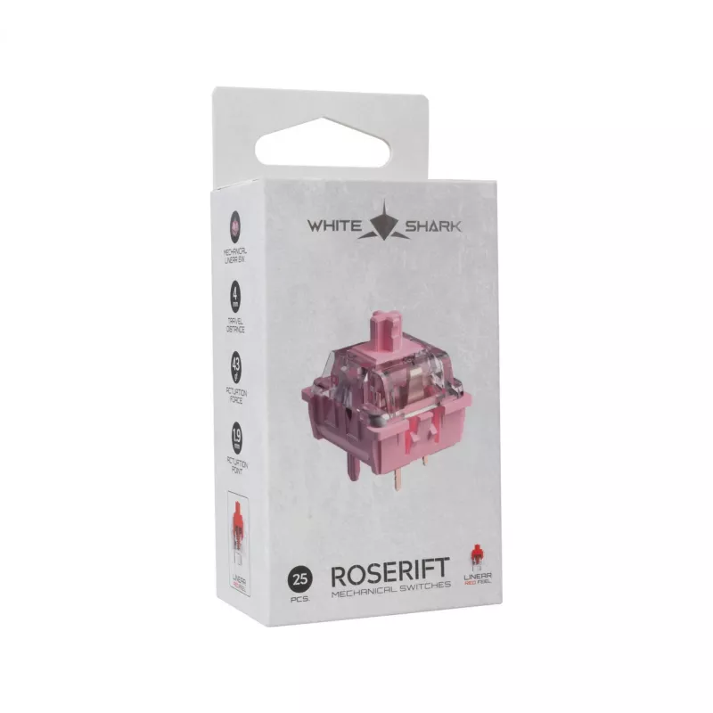 White Shark Roserift interruptores mecânicos para teclado, 25 unid.